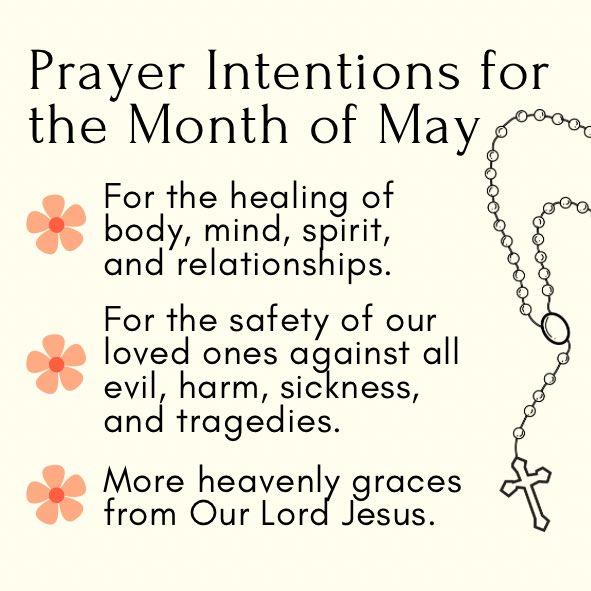 Prayer Intentions for the Month of May. 🌸🙏