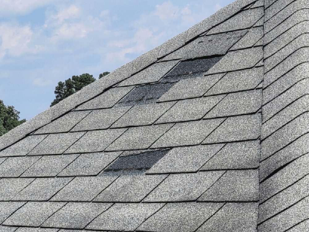 Does your roof look like this or even worse after that last storm? Be sure to reach out to Pro Roofing at 844-PRO-2-FIX for some good news about your bad break!