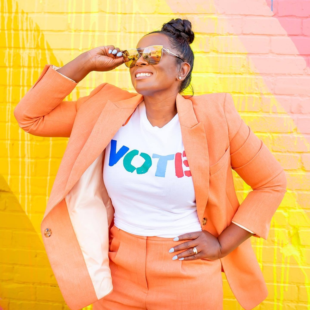 That feeling when you've just cast your ballot.😝 🗳️ Are you registered to vote? Check your registration using #RockTheVote's tools. Head to the link in our bio 🔗 📷@olusanya_kim