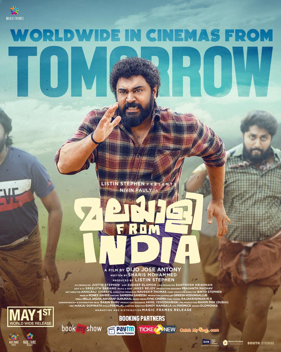 Final stretch alert! 🔥Just a few hours left until the big reveal 💝Releasing tomorrow🚀 #malayaleefromindia @NivinOfficial #nivinpauly😍