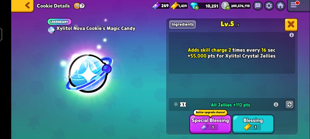 Xylitol Nova's magic candy lvl 5!