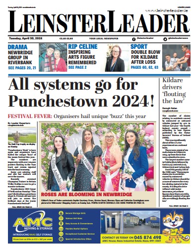 The latest edition of the Leinster Leader #newspaper,  which is dated Tuesday, April 30, 2024, is #OUTNOW

#KildareNews #IrishNews #Punchestown #LocalJournalism #Punchestown2024 #IrishNewspapers #ShopLocal #SupportLocalJournalism