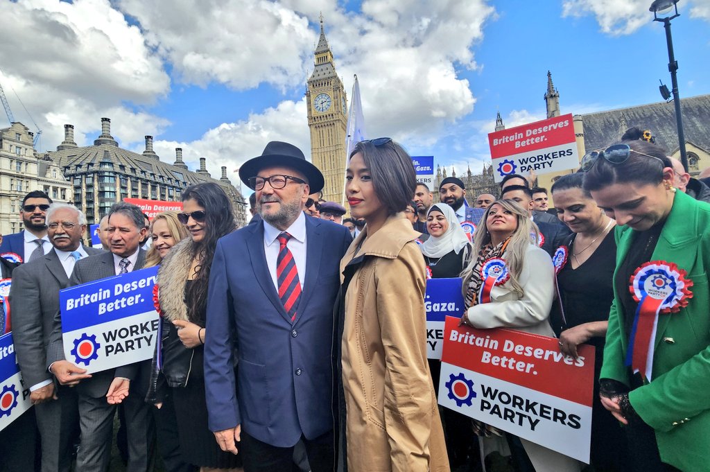 'For Britain, for Gaza, for the working class.'

Rochdale's MP George Galloway has announced his party will stand hundreds of candidates in the upcoming general election. 

Candidate list includes Palestinians, Muslims, and the former England cricketer Monty Panesar.