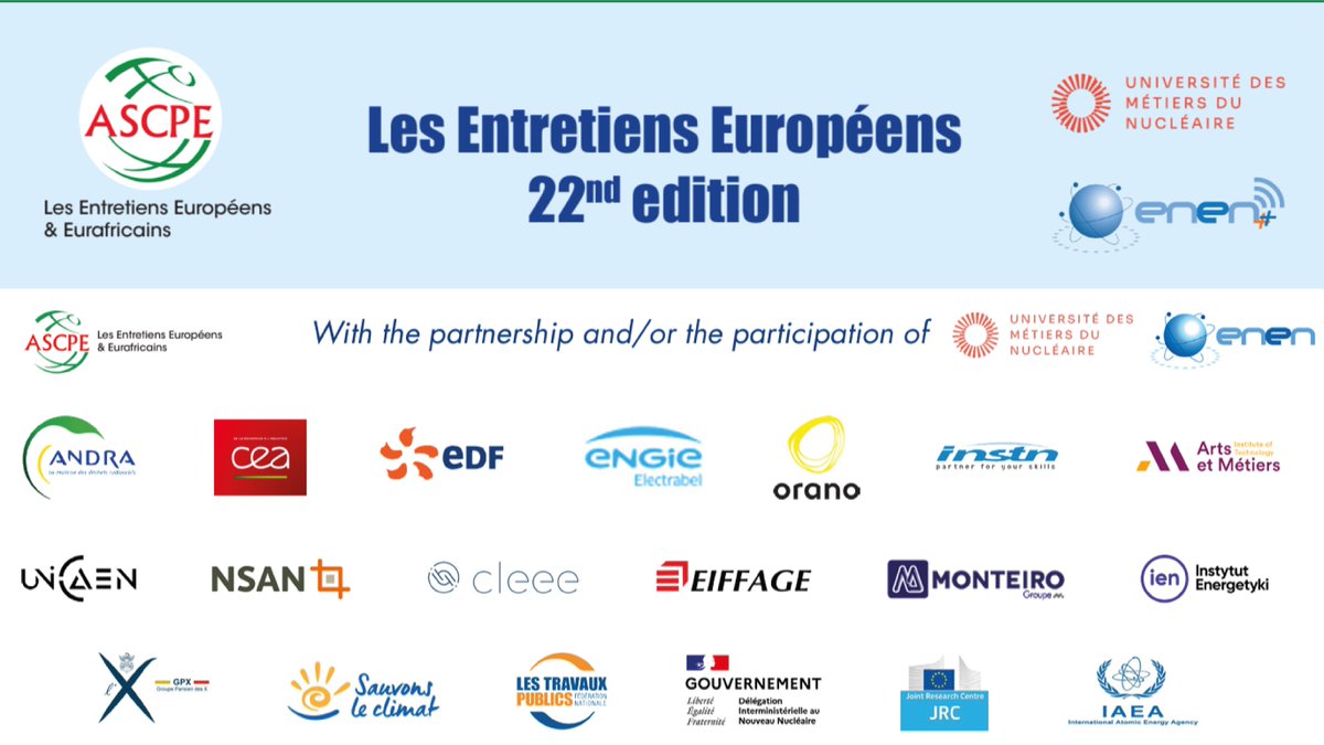 Thank you @ENENAssociation for having us today at Les Entretiens Européens to discuss all things #skills and #training for the #nuclear industry in France and Europe, and thank you to all of those who were involved today 👏