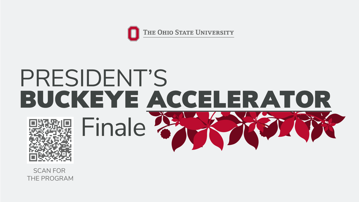 The President's Buckeye Accelerator Finale happens tomorrow evening (May 1) at the @ohiounion... and 8 of the 11 startup ventures include #BuckeyeEngineers!💪 Register: keenan.osu.edu/event/2024/5/p…. Check out the ventures: keenan.osu.edu/pba24j