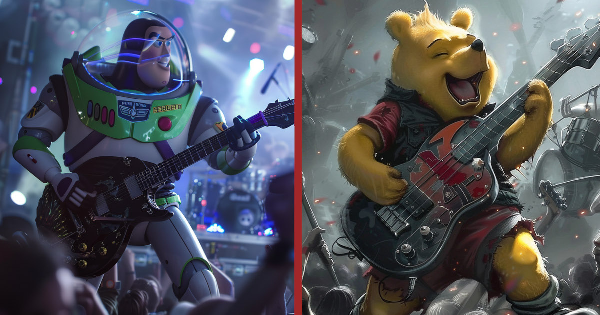 Hellfest : 15 personnages de Disney imaginés en musiciens de metal #AI #Hellfest #Disney | bit.ly/3Wn5cC2