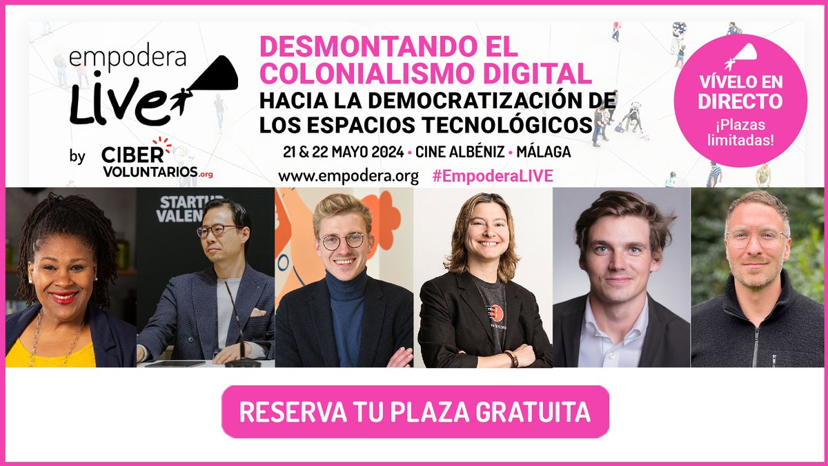 Descubre la impresionante agenda que hemos preparado, con personas y organizaciones que trabajan por un #Internet abierto, transparente, ético y accesible.👉ciber.be/empoderalive-a…

🤝#EmpoderaLIVE 2024 está organizado por <a href="/cibervoluntario/">Cibervoluntarios</a> con el apoyo de <a href="/empleogob/">Ministerio Trabajo y Economía Social</a>