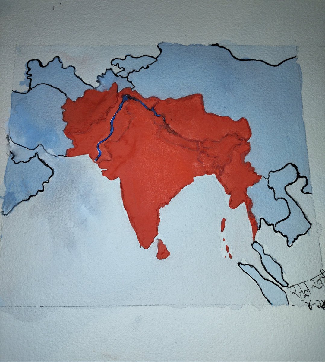 KhettryRatul's tweet photo. Painted after years and only one thing in my mind.
#AkhandBharat
#AB47 https://t.co/kkP14Z3nyH
