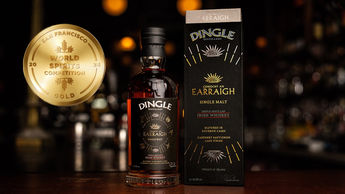 GOLD WINNERS 🥇 We're honoured to announce we have won a Gold Medal at the San Francisco World Spirits Competition for our recently released Conocht an Earraigh Single Malt! #SFWSpiritsComp #SingleMalt #Whiskey #Award #DingleDistillery #SFWSC2024