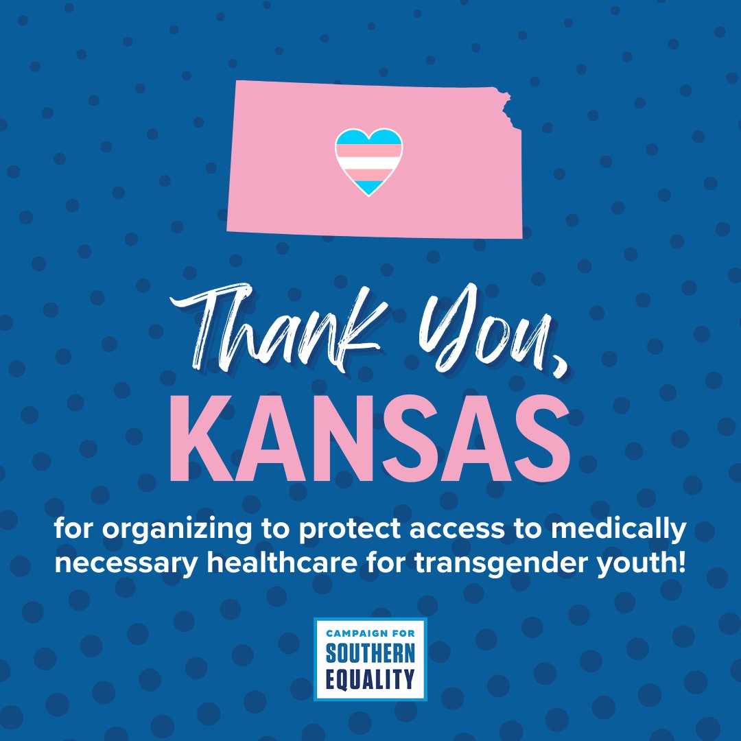 Amazing victory – Kansas lawmakers voted to sustain Gov. Kelly's righteous veto of a proposed ban on medically necessary healthcare for trans youth! Thank you to everyone who called their lawmakers, organized across KS, and made their voices heard! apnews.com/article/gender…