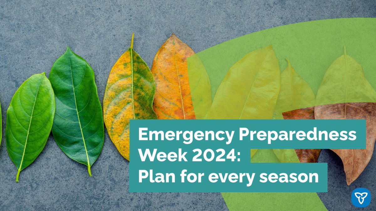 This year, Emergency Preparedness Week (EP Week) is May 5-11, 2024 and the theme for this year is “Plan for every season.” From winter storms and floods to heatwaves and wildfires, each season brings its own set of risks and challenges. Learn more at ➡ bit.ly/4aYOBc4