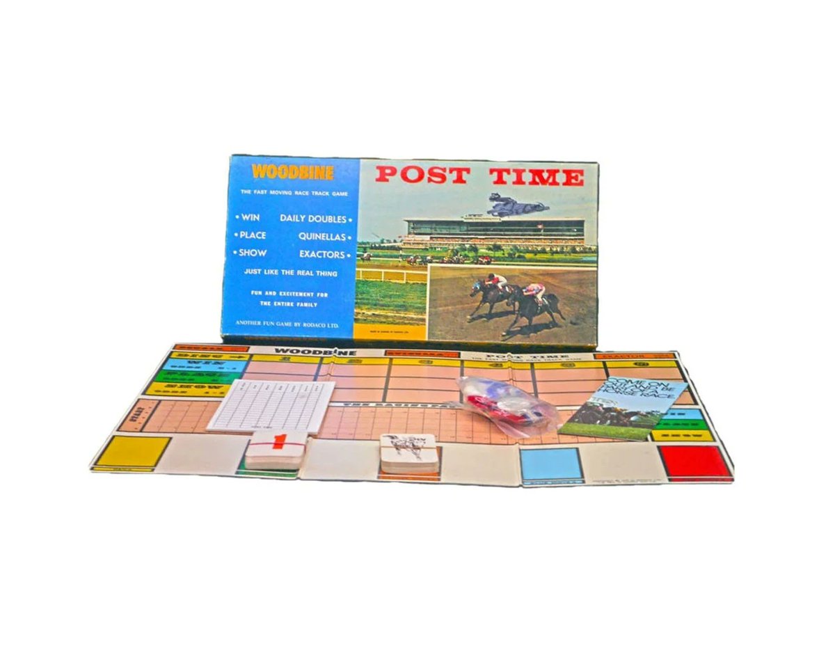 Woodbine Post Time Horse Racing board game by Rodaco. etsy.me/3UCleqk via @Etsy #BuyfromGroovy #antiqueshop #boardgame #vintagegame #vintageboardgame #gamesfrommychildhood #WoodbinePostTime #horseracing #Rodaco #RodacoWoodbine #PostTime #giftformen #EtsySellers