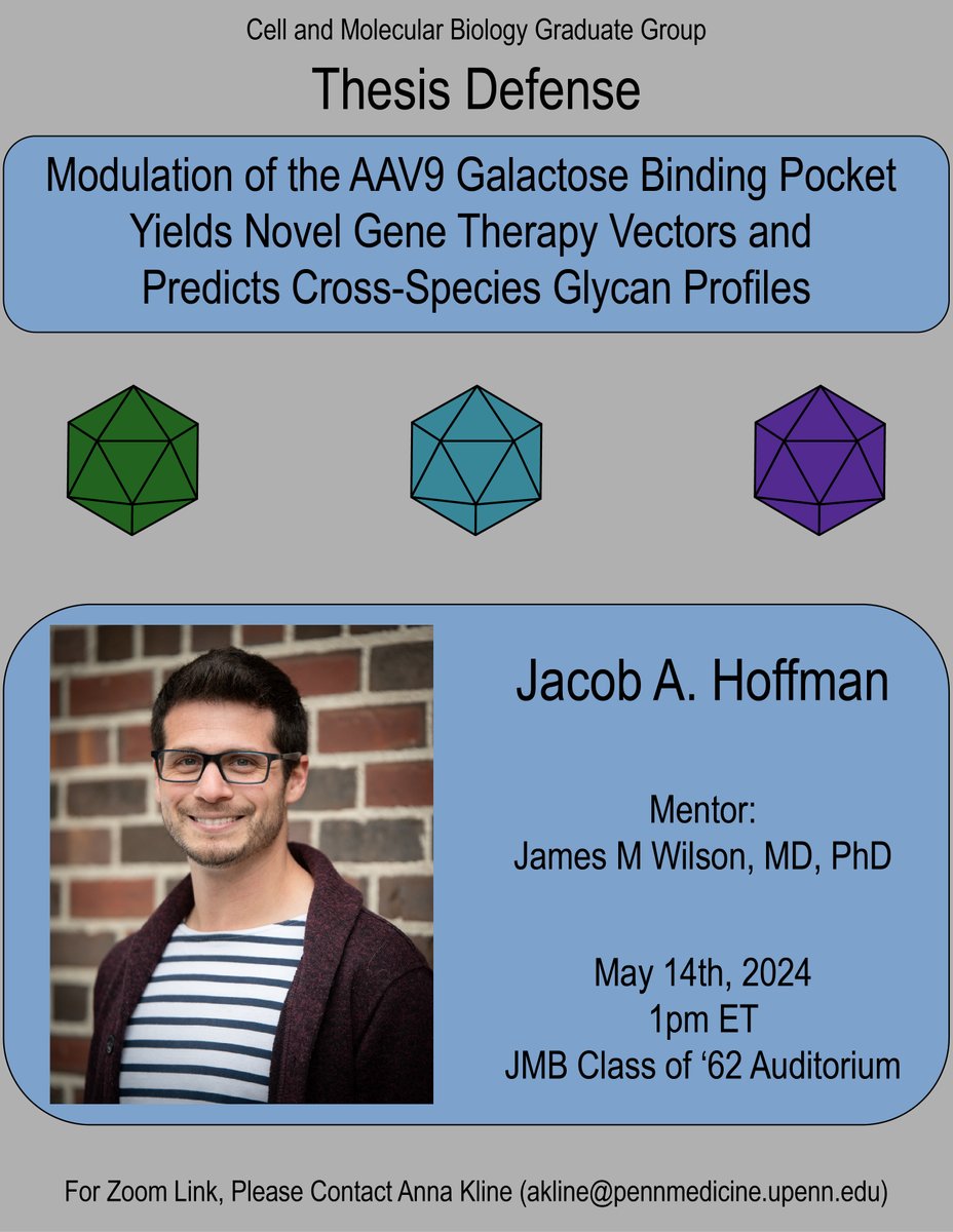 Jacob Hoffman from the Wilson lab defends tomorrow!!