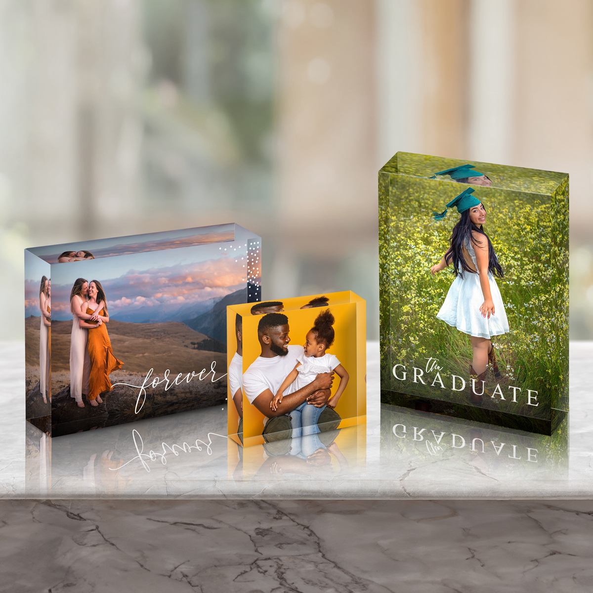 Acrylic Blocks will dazzle everyone on your gift list, ready to stylize any bookshelf, tabletop or desktop with the memories that matter most. Save 20% Off Acrylic Blocks through 5/6/24! Now available with optional engraving for 5x7'. bayphoto.com/specials #bayphotolab