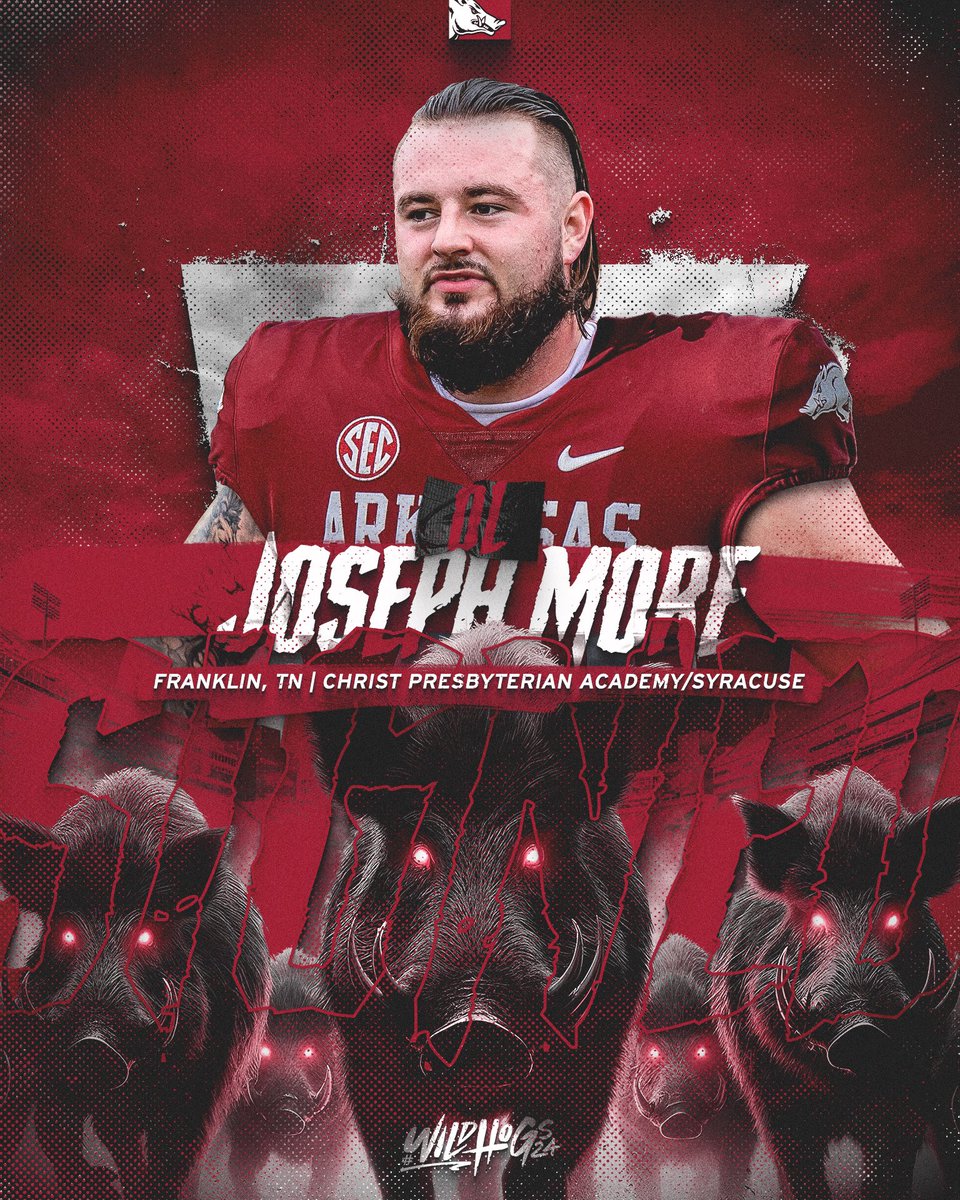 Adding MORE strength to the O-Line 💪 Welcome to the family, @Joe78More! 🐗