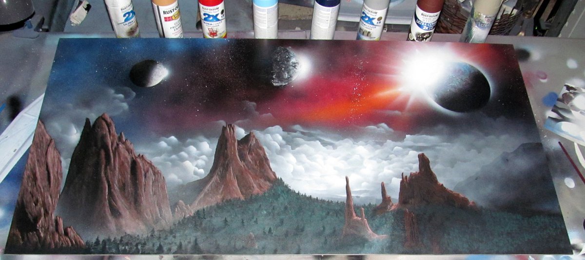 This was so hard to make with @RustOleum 
#gardenofthegods #coloradosprings