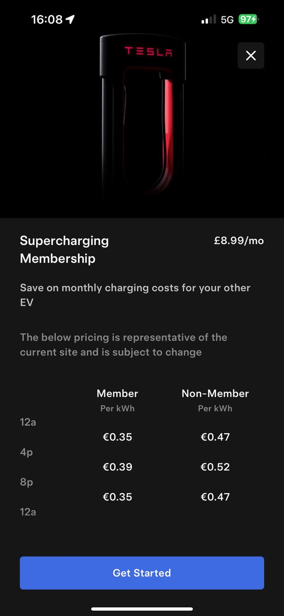 PeoplesTariff's tweet photo. @snacksEV After @newt7215 posted this morning about @TeslaCharging expanding I’ve decided to ditch my £8 a month boost to @joinbonnet to get @ChargePointnet at 49p/kwh it seems Tesla at £8.99 is better value & will be helpful all over Europe too for #EV6000 on 1/6/24 30 capitals in 90 days https://t.co/kWRpx1GIlC