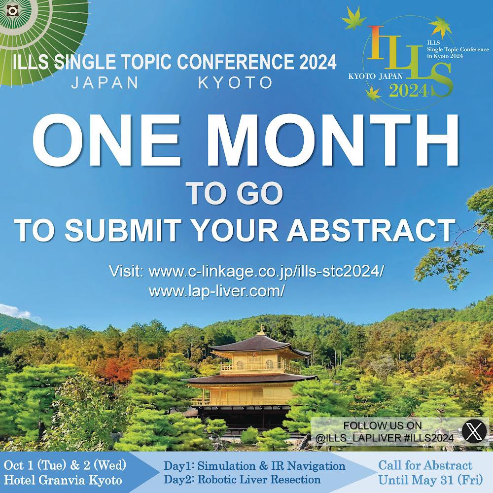 #ILLS2024 will be held in Kyoto, Japan, 1st-2nd Oct 2024🇯🇵 🌟Reminder that the abstract submission deadline is approaching in one month! 🖌️SUBMISSION DEADLINE: FRI 31 MAY 2024. 🌏Please visit c-linkage.co.jp/ills-stc2024/ to submit your abstract.