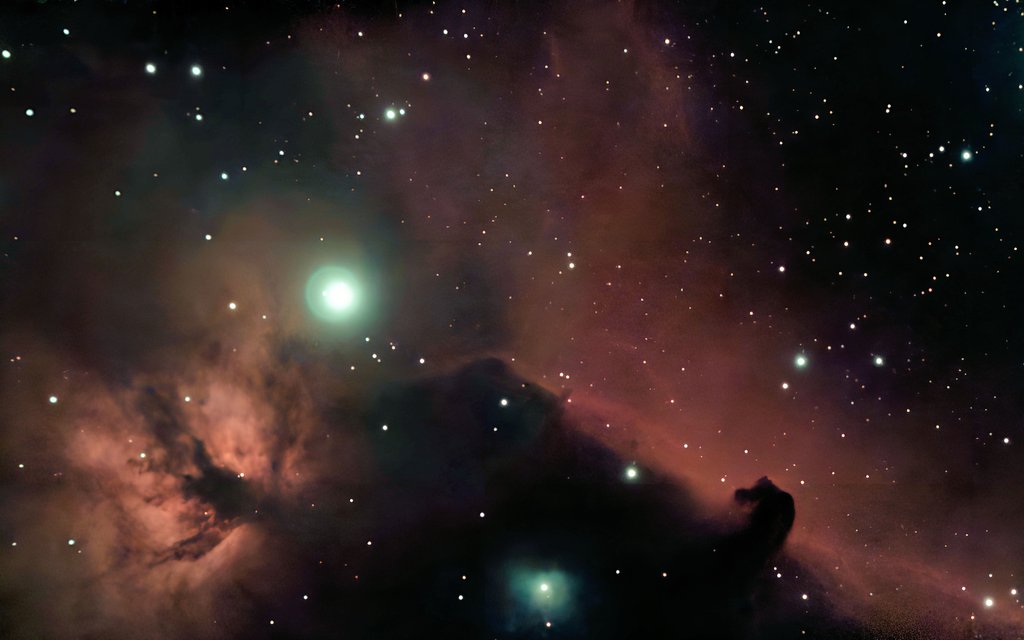 Since the Horsehead Nebula is trending, here's a repost of how it looks from my backyard (after a few hours of capture and processing photos). Horsehead and Flame Nebula #astrophotography #horsehead #flame #nebula