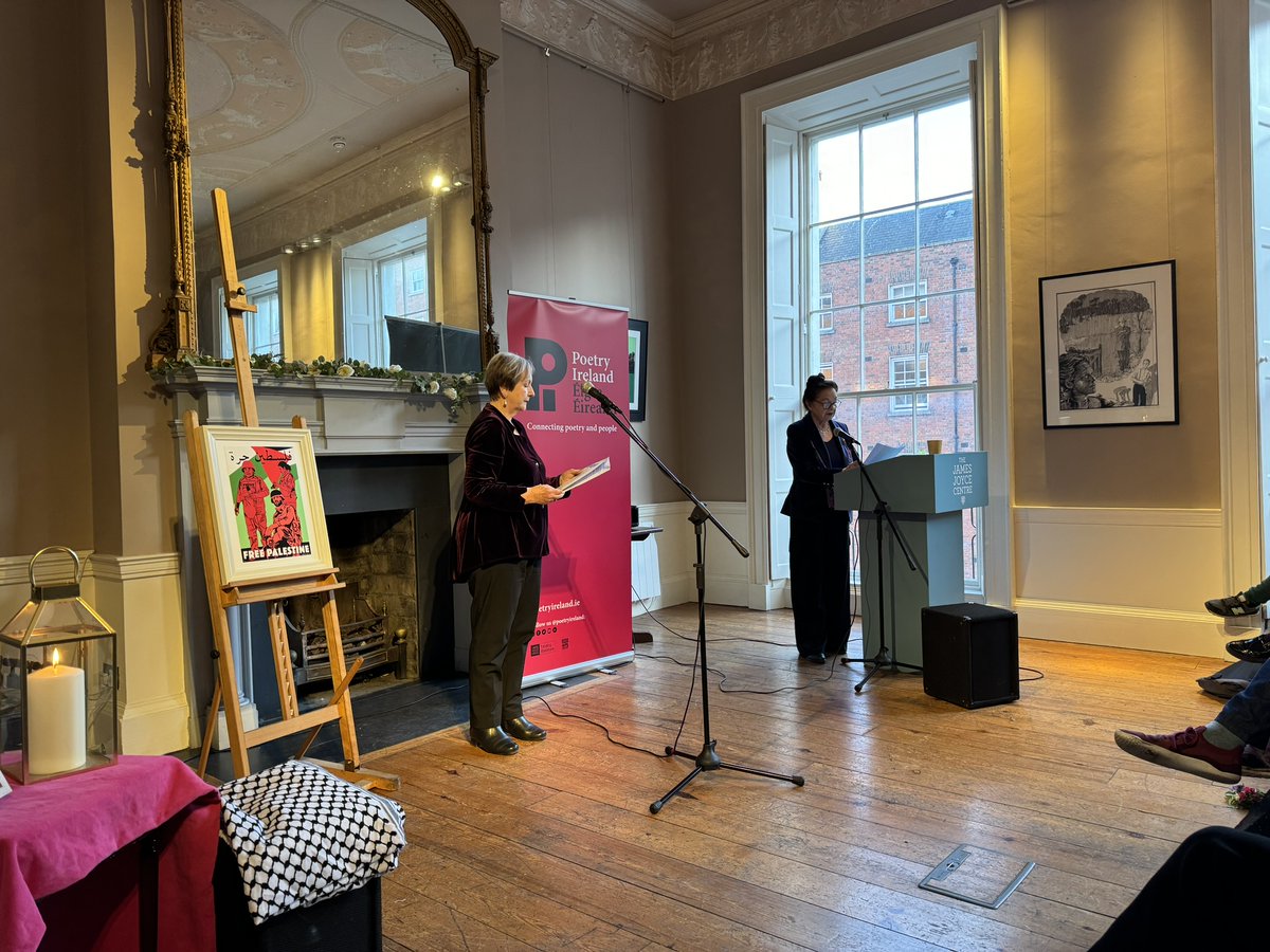 A few photos from 'I Must Listen to the Birds' last Friday. It was our honour to host Marwan Makhoul for this extraordinary reading. We wish to thank @poetryireland, @PENIreland, Raphael Cohen, @NiChurr, Mairead O’Donnell, and all the wonderful readers and organisers.