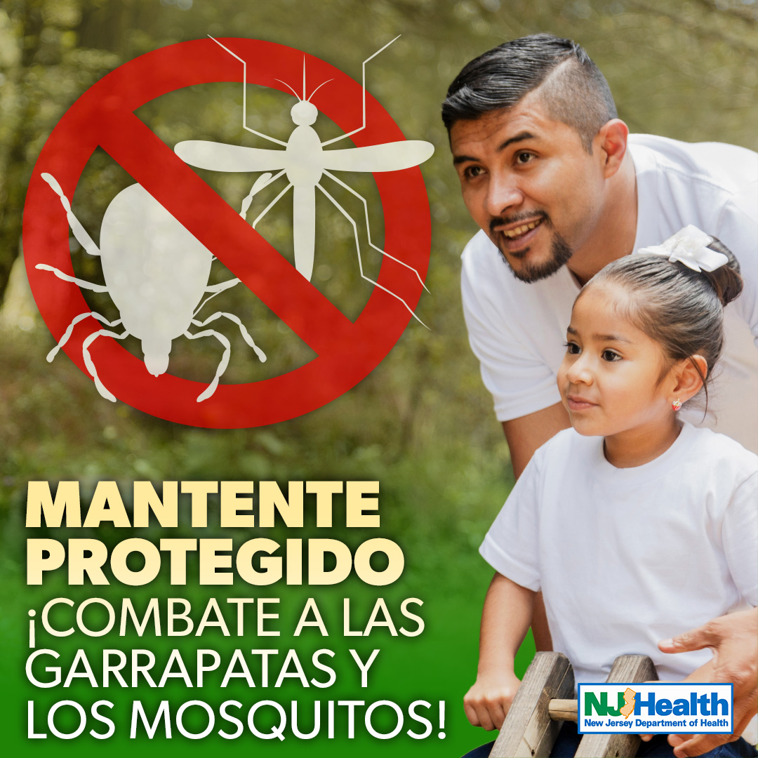 Take a minute to learn about how to protect yourself from ticks and mosquitos: cdc.gov/fight-the-bite… #FightTheBite #HealthierNJ