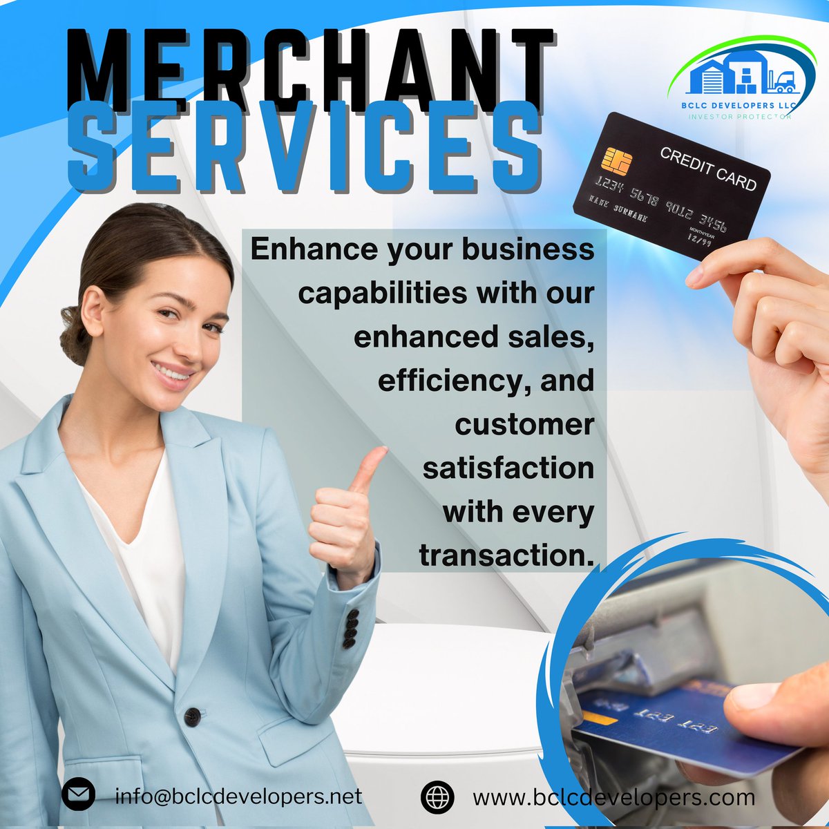 Expanding BCLC Developers horizons, we are excited to announce the addition of merchant services to our suite of offerings. 🤩 
#merchantservices #bclcdevelopers #jacksonvilleflorida #supportlocalbusiness