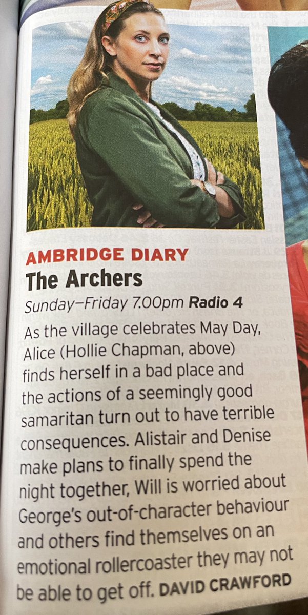 Looks like it’s all happening next week. #TheArchers