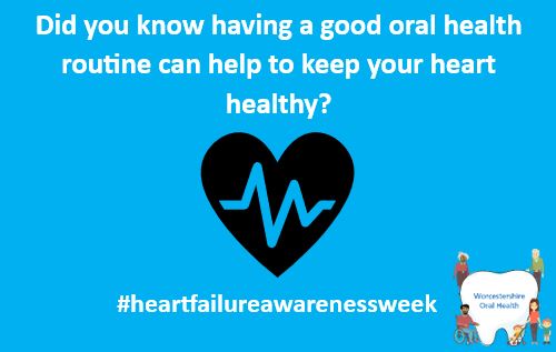 It's #HeartFailureAwarenessWeek 

This year’s theme is Detect the Undetected: Find Me. Look for the common symptoms:

-Fighting for Breath
-Fluid Retention
-Fatigue

bsh.org.uk

Studies have shown a link between gum disease and heart disease and high blood pressure.