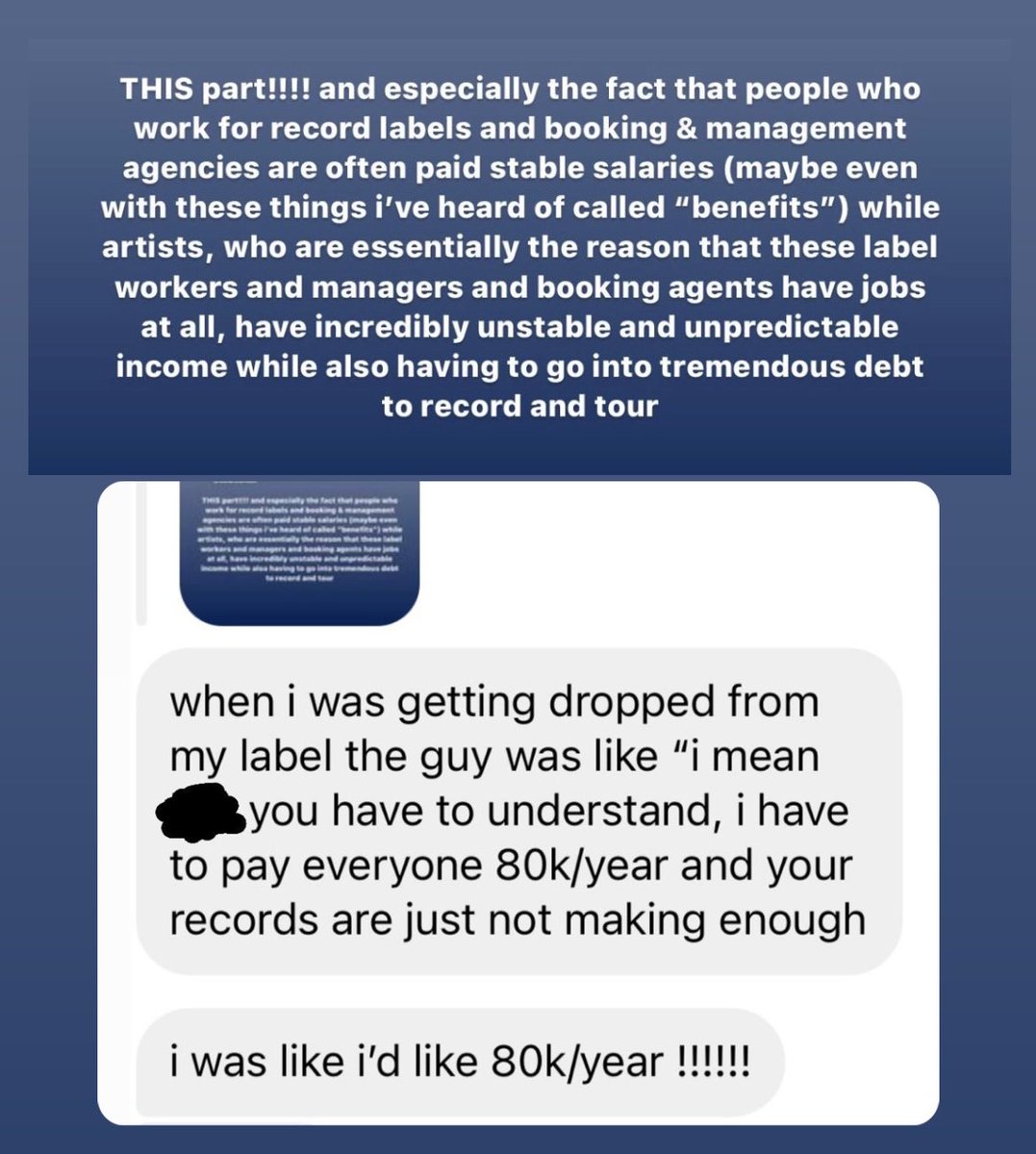 Touring musician Isa Burke’s response to the Guardian piece on how expensive touring has become. Musicians are expected to go into massive debt while label execs profit off of our labor. Label employees should be paid fairly, but why are musicians the ones left holding the bag?