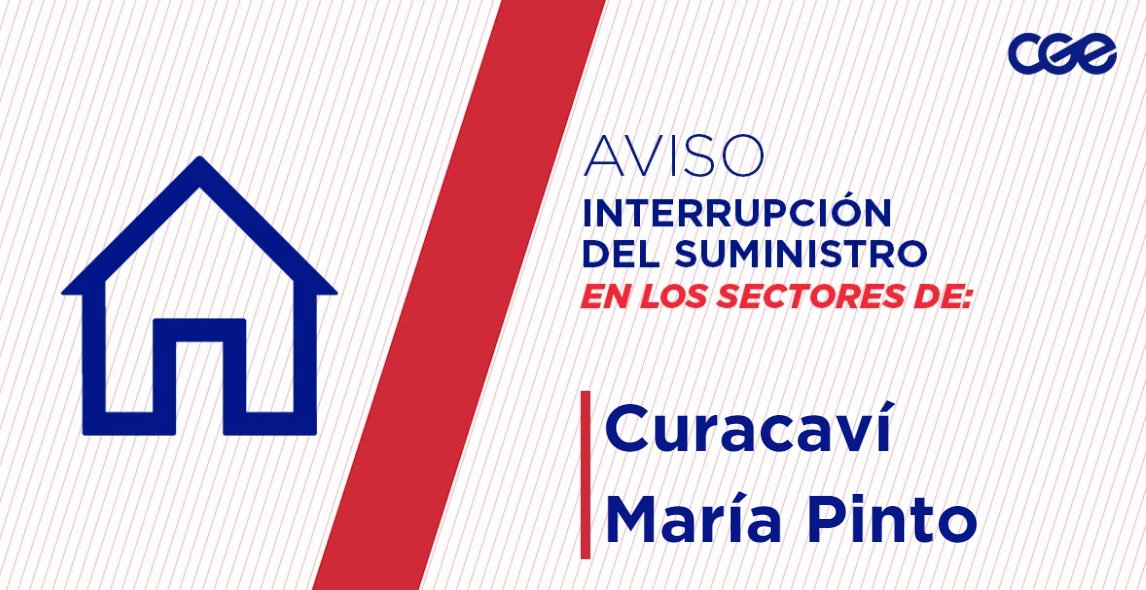 Informamos a nuestros clientes de los sectores Ruta G-76, G-200, G-270 de las comunas de #Curacaví #MaríaPinto, la interrupción del suministro eléctrico. Nuestro personal de emergencia ya está informado.