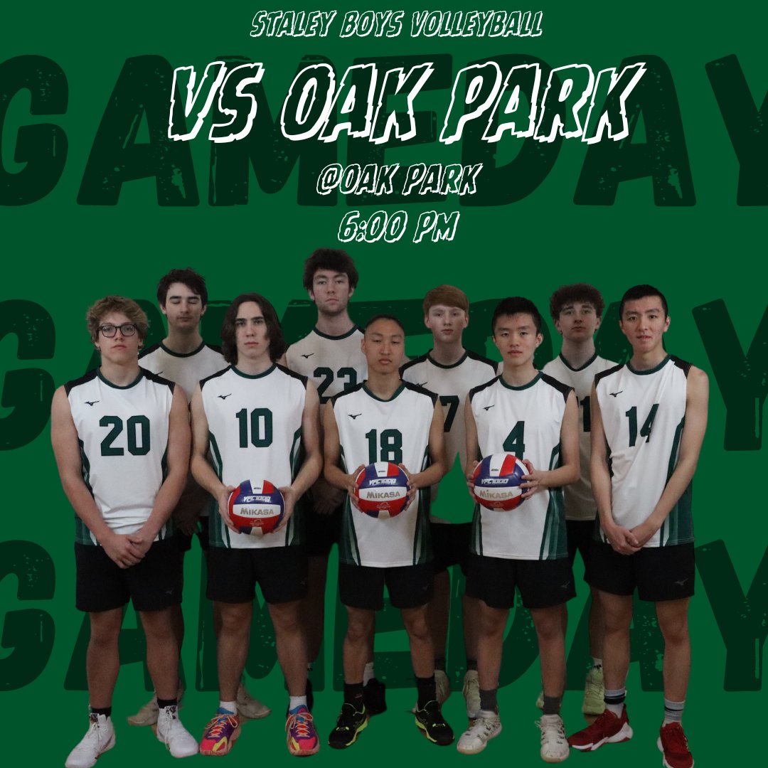Boys Volleyball has their final regular season game before Districts today at Oak Park! Finish Strong Falcons! @TheNestSHS @SHSFalcons @StaleyBoysVB
