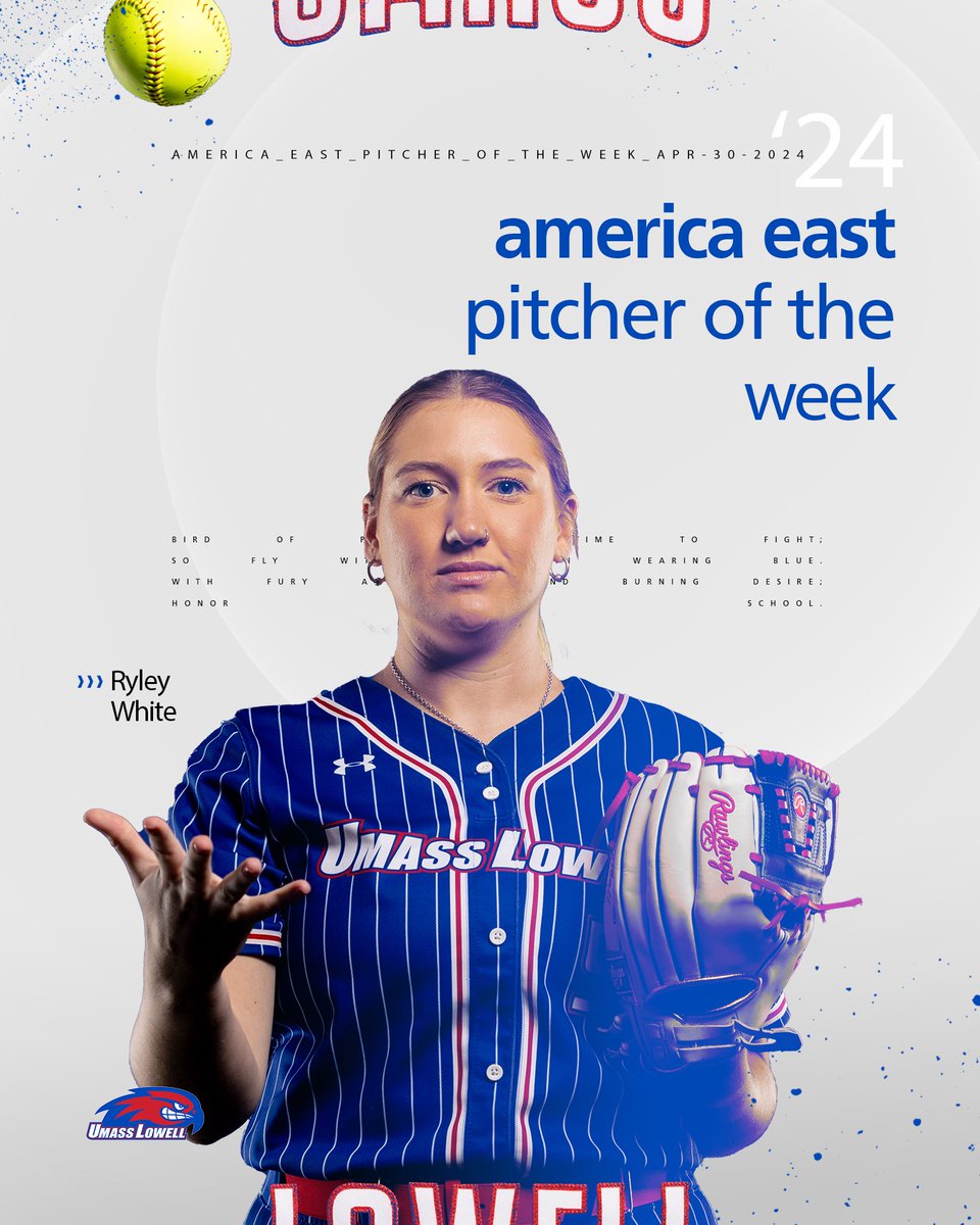 Adding another one to the list 🗒️ Ryley White is your America East Pitcher of the Week! 🔗: bit.ly/4a5hPEJ #UnitedInBlue | #AESB