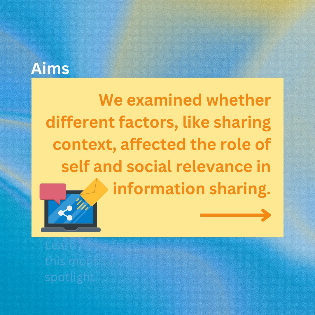 Our first paper spotlight features work by @danicosme on information sharing. Swipe to learn more. Article: doi.org/10.1037/xge000…