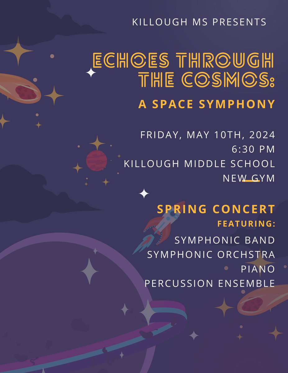 Join us this Thursday and Friday, May 9th and 10th, for the musical stylings of our band and orchestra! #iamkms #ReachingNewHeights #wearealief