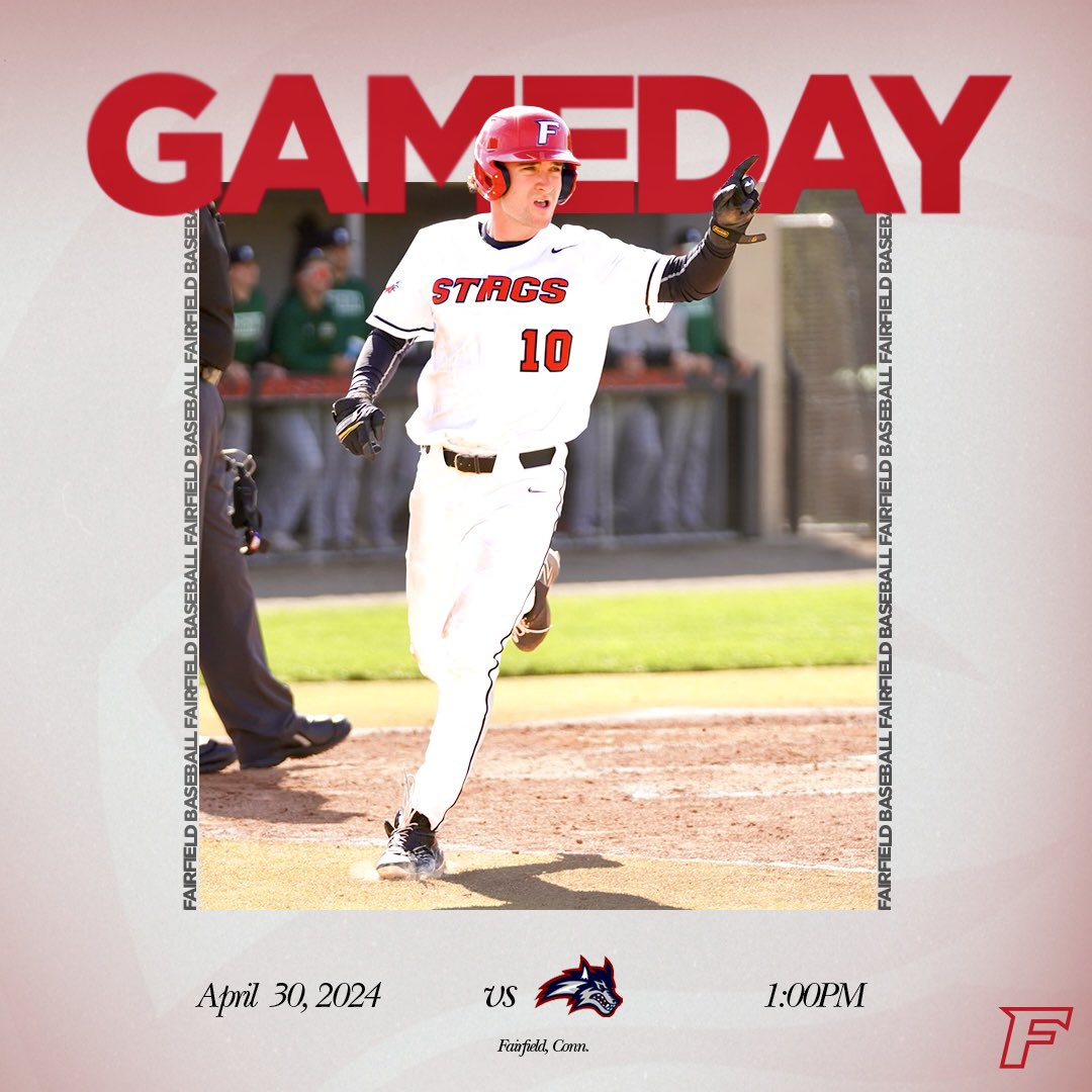 Closing out the month on Cook Field with a visit from Stony Brook!   🎥 fairfieldstags.com/watch 📊 statb.us/b/502768   #WeAreStags 🤘⚾️