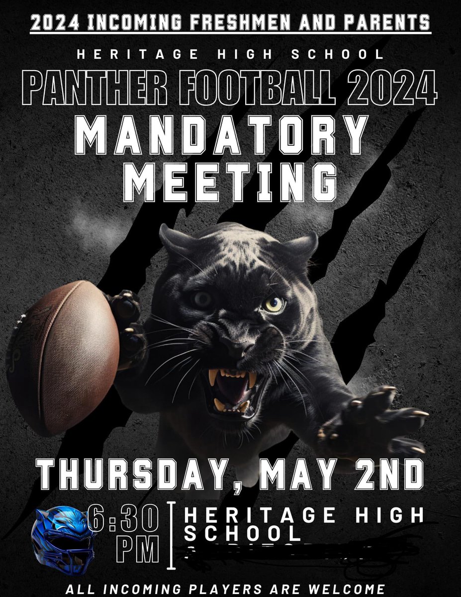 🚨Location Change…the meeting is now in the Heritage HS library !!! 🚨@swarmgangg @Coach_Benson9