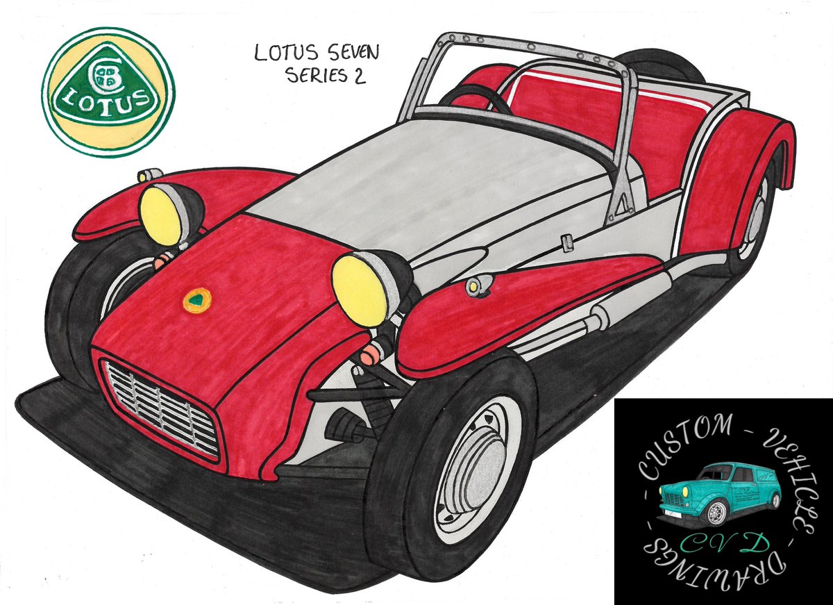 Hi all, the second of todays drawings in my all new drawing series Lotus Cars 1952-2010 is the updated entry-level lotus. #lotuscars #lotusseven #lotussevenseries2 #lotuscarsuk