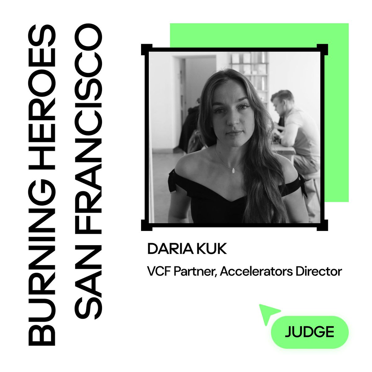 Introducing Daria Kuk, a seasoned player in the venture capital world, joining our jury! With 14 years in venture capital, Daria's been pivotal as an Investment Director at AngelsDeck Global Ventures and running accelerators at Microsoft, EY, and StartupBootCamp.