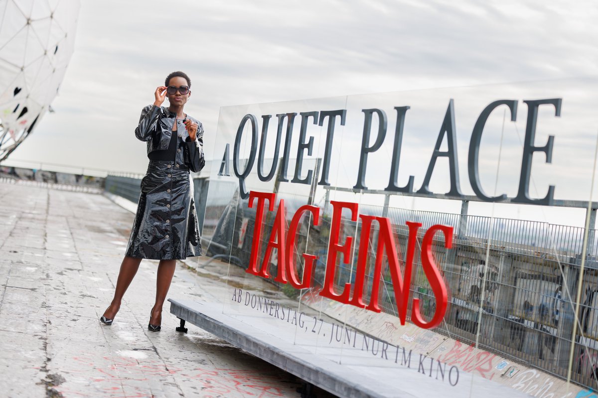 Lupita Nyong'o visits an abandoned listening station in Germany to promote 'A Quiet Place: Day One'. #LupitaNyongo #AQuietPlace