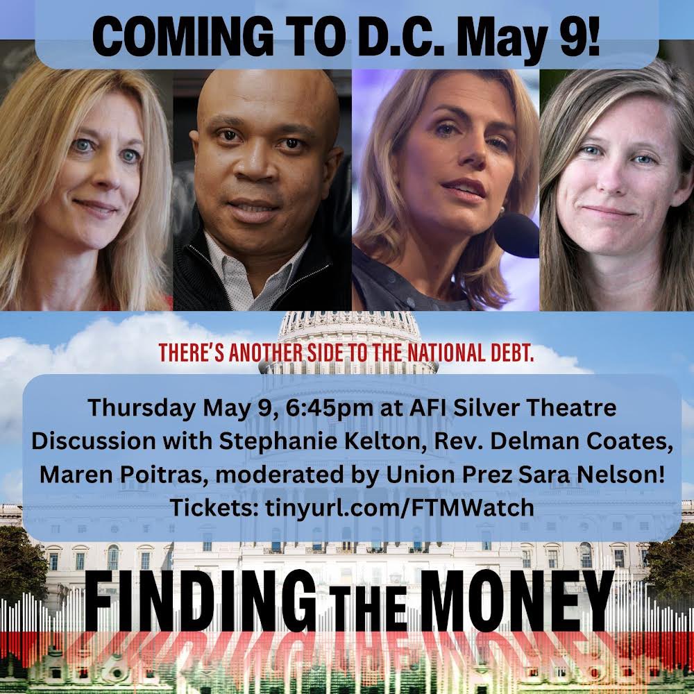 Finding The Money, the political film of the century, is out Friday! tinyurl.com/FTMwatch See with the stars in DC next Thursday.