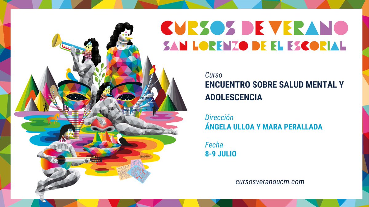 👉🏽Participa en el "Encuentro sobre salud mental y adolescencia"
📆8 y 9  julio 
📍#CursosVeranoUCM
Su objetivo es profundizar en los retos que tiene la salud mental infanto-juvenil en España y contará con expertos y expertas de reconocido prestigio.
🗞️cursosveranoucm.com/encuentro-sobr…