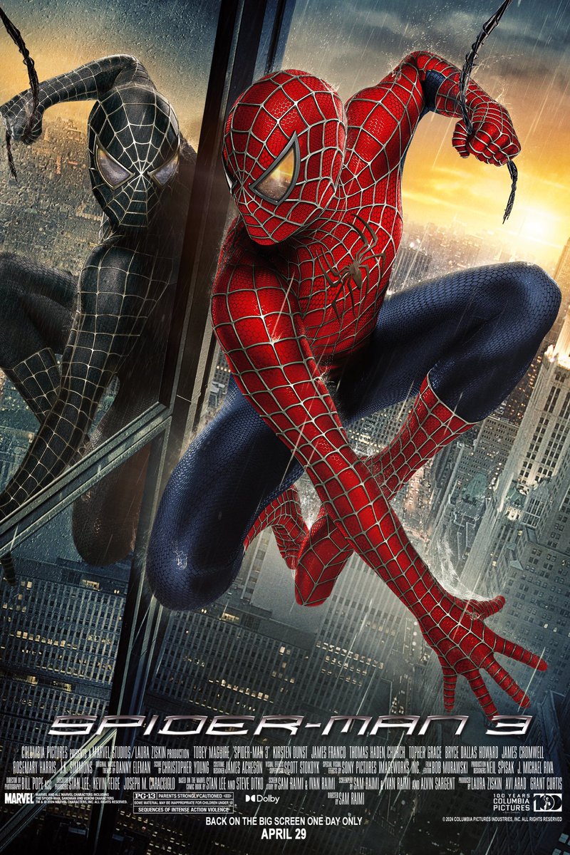🕷 'Spider-Man 3' made $760,000 from 466 theaters, finishing at #2 with the highest average ($1600 per theater) yesterday (April 29).

(via @Luiz_Fernando_J)