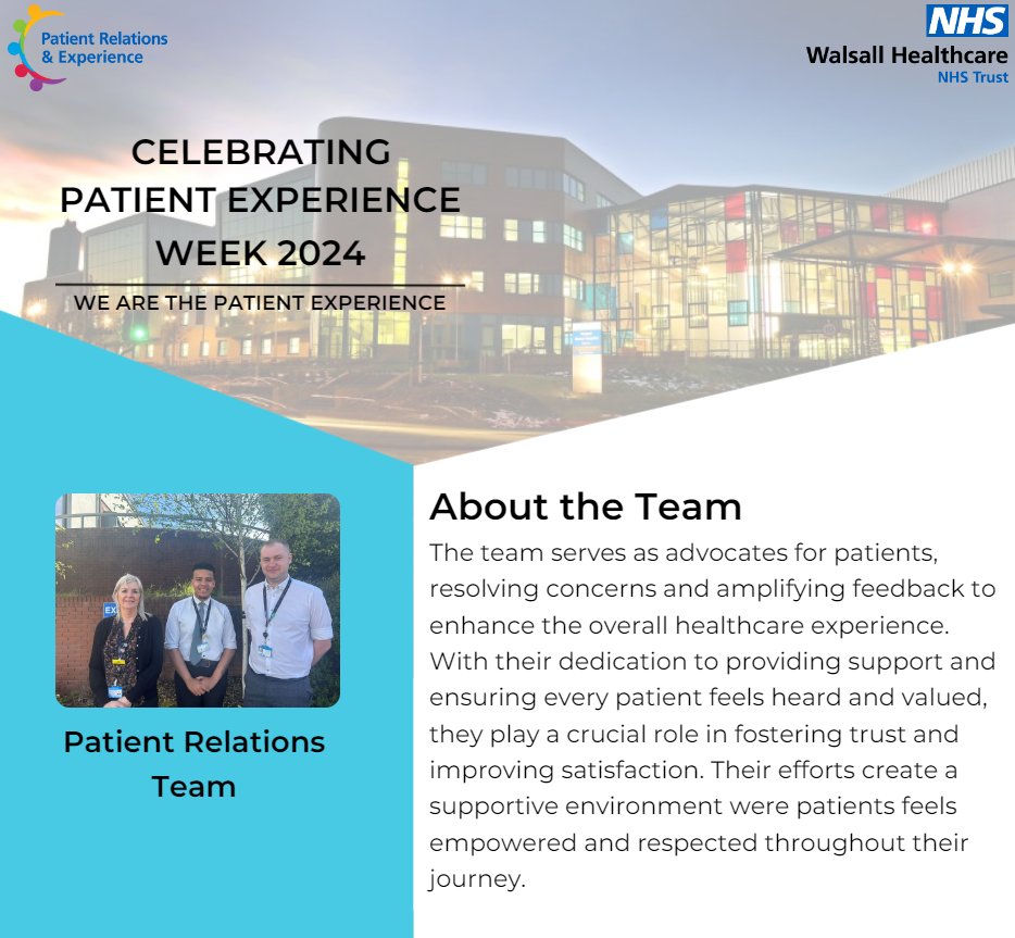 Our PALS Team are a beacon of support, ensuring every patient's voice is heard and concerns addressed promptly. Their dedication enhances the patient experience! @whytecm @LisaRuthCarroll @AlisonDowling10 #PEW2024 #PXWeek #PatExp