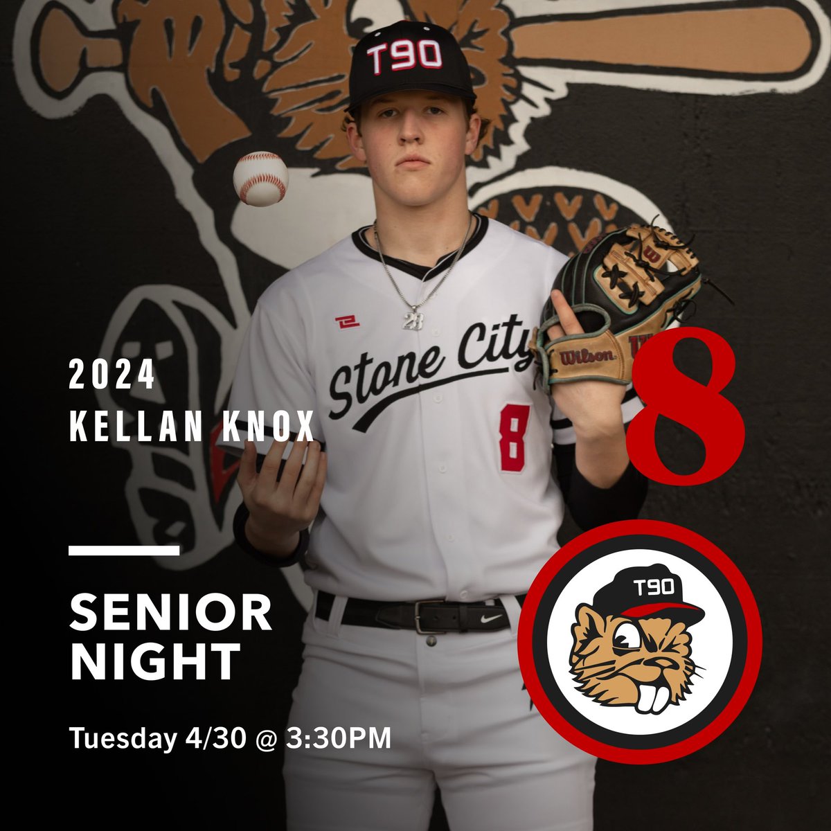 2nd senior is Kellan Knox.Kellan is extremely gifted and has battled extremely hard to get here.He has played every position in the infield and has been an all league selection the last 3 years.Kellan is going to the University of Oregon to play baseball. We are excited to watch