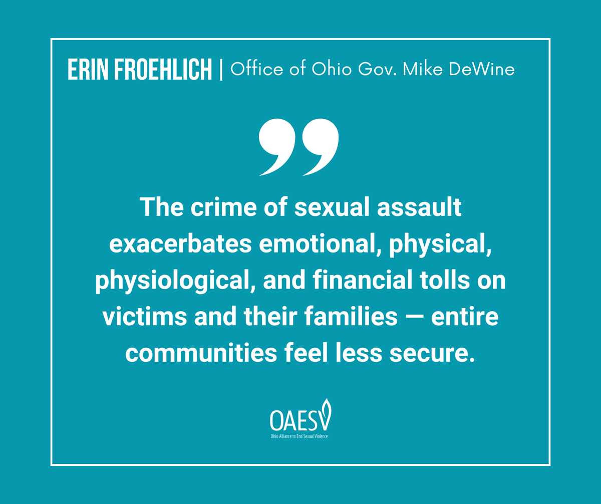 OhioAllianceESV's tweet photo. Sexual violence has a ripple effect. Thank you, Erin and Gov. Mike DeWine for declaring April Sexual Assault Awareness Month and amplifying our state's awareness and prevention efforts! #OAESVAdvocacyDay #ShapeOhioTogether https://t.co/PuQGV9LTLp