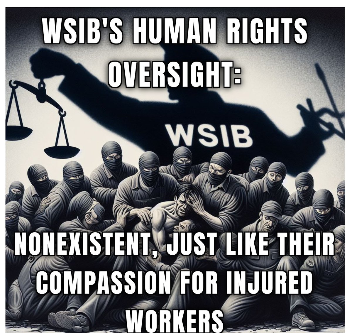 WSIB's human rights oversight: nonexistent! Just like their compassion for injured workers.
 It's time for accountability and change! #InjuredWorkers #HumanRights #Accountability