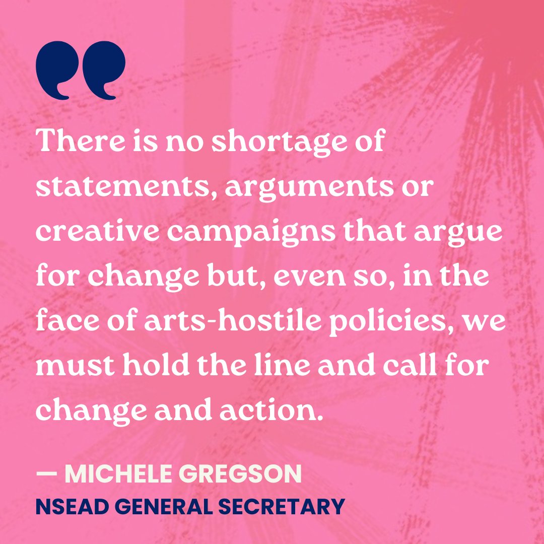 In AD 40 NSEAD's General Secretary Michele Gregson reflects on our manifesto, the transformative power of art education and why we must call for urgent change and action. Read this important article, now available on our blog: nsead.org/publications/b… #NSEADManifesto