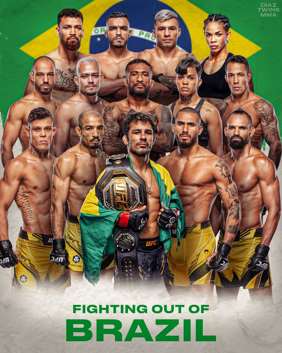 Brazilian fighters fighting this weekend at #UFC301 🇧🇷🔥