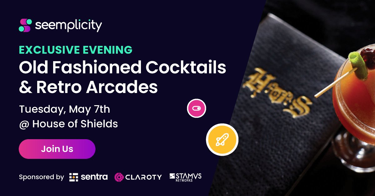 Unwind at RSA 2024 with a night of cocktails and classic arcade games!
After a day packed with industry insights and networking, you deserve to enjoy an exclusive evening at the historic House of Shields 🛡
Spots are limited - reserve yours now: go.seemplicity.io/exclusive-rsac…

#RSAC2024