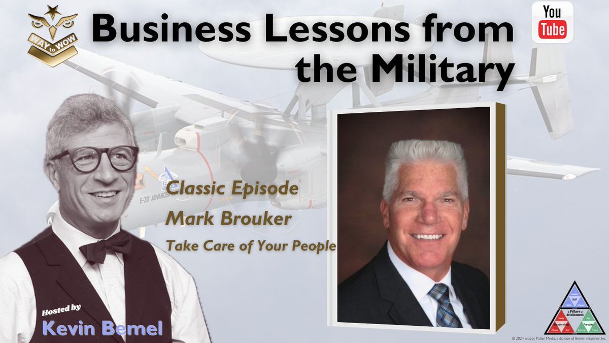 Today on #Business Lessons from the #Military

Classic episode: Dr. Mark Brouker, CAPT, USN, Ret, talks about taking care of your people

10a PT / 1p ET

Watch on X

#marketing #startup #MarineCorps #USNavy #USArmy #USAirForce #USCoastGuard #entrepreneur #3PillarsofAttainment